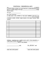 Paraugs 'Nodošanas - pieņemšanas akts', 1.