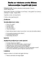 Konspekts 'Blūma taksonomija', 22.