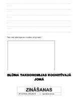 Konspekts 'Blūma taksonomija', 31.