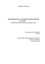 Referāts 'Koncertzāles - jaunie kultūras centri Latvijā', 1.