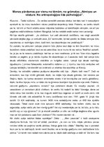 Eseja 'Manas pārdomas par vienu grāmatas "Atmiņas un vēsture. No antropoloģijas līdz ps', 1.