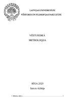 Referāts 'Vēsturiskā metroloģija', 1.