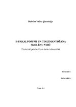 Referāts 'E-pakalpojumi un to izmantošana skolēnu vidū', 1.