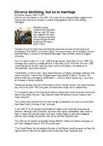 Eseja 'Divorce and Marriage in USA', 1.