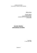 Konspekts 'Literārā objekta audzināšanas modelis', 1.