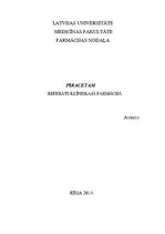 Referāts 'Klīniskā farmācija', 1.