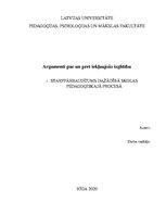 Referāts 'Argumenti par un pret iekļaujošo izglītību', 1.