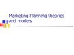 Prezentācija 'Marketing Planning Theories and Models', 1.