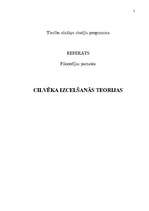 Referāts 'Cilvēka izcelšanās teorijas', 2.