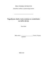Referāts 'Darba vietās notikušo negadījumu ietekme uz nodarbināto un darba devēju', 1.