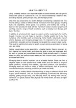 Eseja 'Healthy Lifestyle', 1.