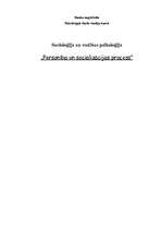 Referāts 'Socializācijas process', 1.