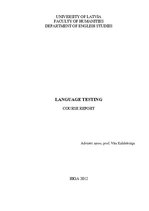 Referāts 'Language Testing', 1.