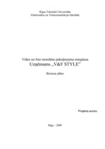 Biznesa plāns 'Video un foto montāžas pakalpojumi', 1.