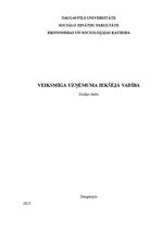 Referāts 'Veiksmīga uzņēmuma iekšējā vadība', 1.