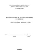 Referāts 'Ēdināšanas uzņēmuma sanitāri higiēniskais novērtējums', 1.