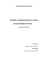 Konspekts 'Drošības noteikumi datorklasē', 1.