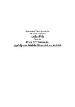 Referāts 'Friča Brīvzemnieka ieguldījums latviešu literatūrā un kultūrā', 1.