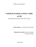 Referāts 'Pesticīdi un to ietekme uz cilvēku un vidi', 1.