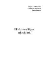 Referāts 'Eklektisms Rīgas arhitektūrā', 1.