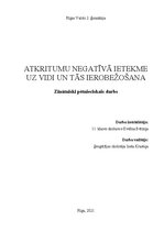 Referāts 'Atkritumu negatīvā ietekme uz vidi un tās ierobežošana', 1.