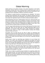 Eseja 'Global Warming', 1.