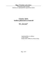 Biznesa plāns 'SIA „Kurmis” ', 1.