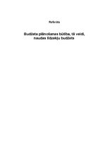 Referāts 'Budžeta plānošanas būtība, tā veidi, naudas līdzekļu budžets', 1.
