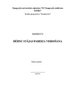 Referāts 'Bērnu stājas pareiza veidošana', 1.