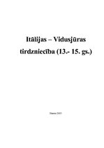 Referāts 'Itālijas - Vidusjūras tirdzniecība (13.-15.gadsimtā)', 1.