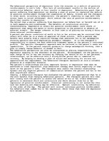 Eseja 'Behaviorist Description of Depression', 1.