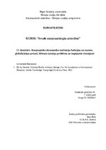 Konspekts 'Starptautisko ekonomisko institūciju funkcijas un nozīme, globalizācijas procesi', 1.