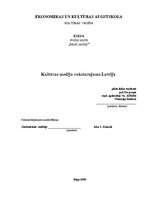 Eseja 'Kultūras mediju raksturojums Latvijā', 1.
