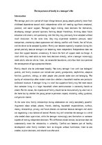 Eseja 'The importance of family in a teenager’s life', 1.