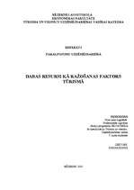 Referāts 'Dabas resursi kā ražošanas faktors tūrismā', 1.