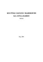 Referāts 'Kultūras rašanās skaidrojums K.G.Junga darbos', 1.