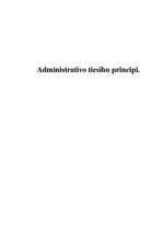 Referāts 'Administrativo tiesību principi', 1.