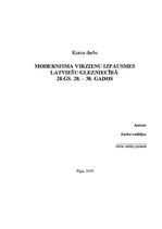 Referāts 'Modernisma virzienu izpausmes latviešu glezniecībā 20.gadsimta 20.-30.gados', 1.