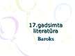 Prezentācija 'Baroka laika literatūra', 1.