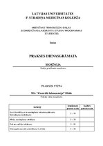 Prakses atskaite 'Bioķīmija', 1.