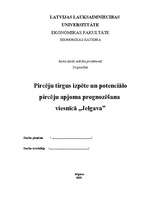 Referāts 'Klientu tirgus izpēte un potenciālo klientu apjoma prognozēšana viesnīcā "Jelgav', 1.
