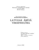 Referāts 'Latvijas ārējā tirdzniecība', 1.