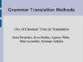 Prezentācija 'Grammar Translation Methods. Methodology', 1.