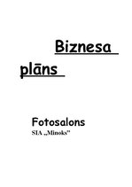 Biznesa plāns 'Fotosalons SIA "Minoks"', 1.