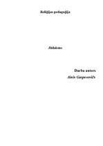 Referāts 'Jūdaisms', 1.