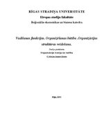 Konspekts 'Vadīšanas funkcijas. Organizēšanas būtība. Organizācijas struktūras veidošana', 1.