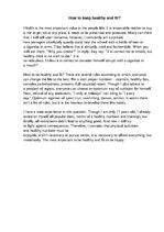 Eseja 'How to Keep Healthy and Fit', 1.