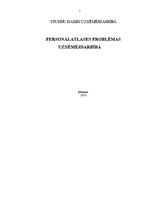 Referāts 'Personālatlases problēmas uzņēmējdarbībā', 1.