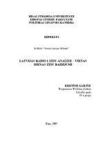 Referāts 'Latvijas radio 1 ziņu analīze – vienas dienas ziņu raidījumi', 1.