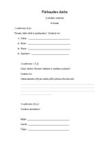 Paraugs 'Pārbaudes darbs 4.klasei', 1.